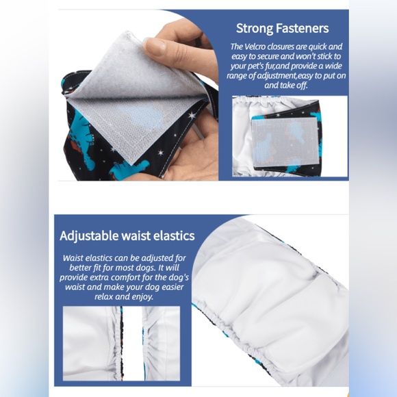 CuteBone male dog belly bands/wraps/diapers, size XL. NWOT. Package of 3. - Picture 8 of 11